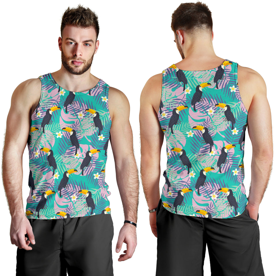 Toucan Pattern Background Men Tank Top