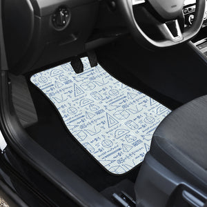 Math Pattern Print Design 03 Front Car Mats