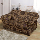 Sun Pattern Theme Loveseat Couch Slipcover