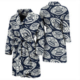 American Football Ball Pattern Men Bathrobe
