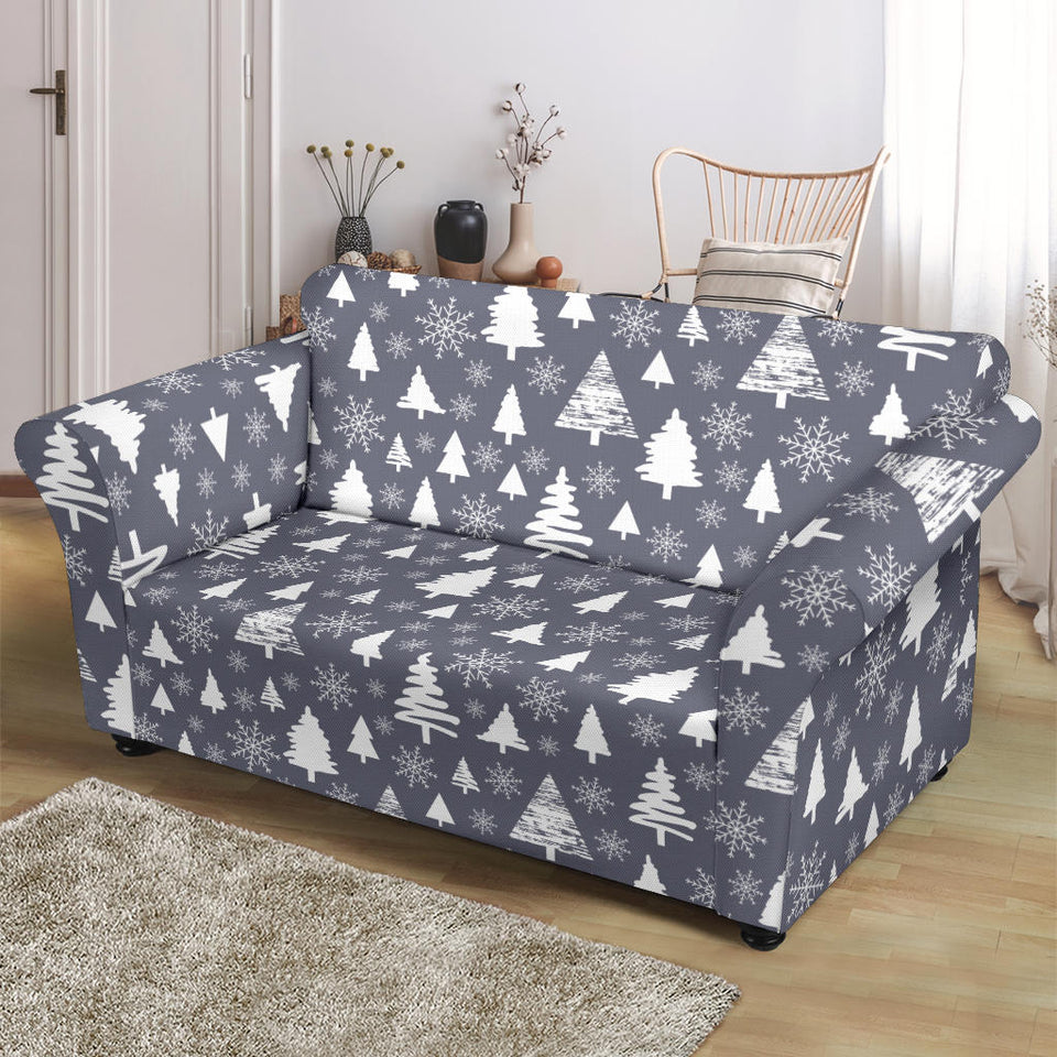 Snowflake Chirstmas Pattern Loveseat Couch Slipcover