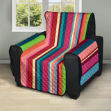 Rainbow Stripe Pattern Recliner Cover Protector