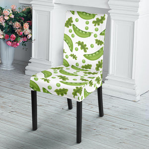 Green Peas Pattern Print Design 02 Dining Chair Slipcover