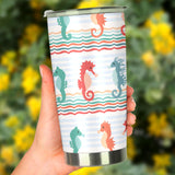 Seahorse Pattern Theme Tumbler