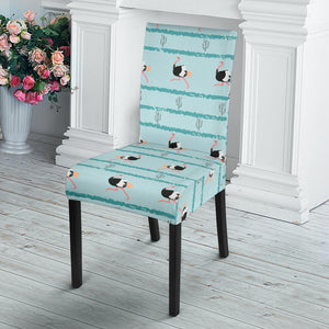 Ostrich Pattern Print Design 04 Dining Chair Slipcover