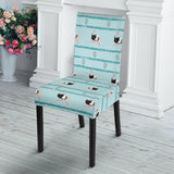 Ostrich Pattern Print Design 04 Dining Chair Slipcover