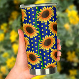 Sunflower Pokka Dot Pattern Tumbler