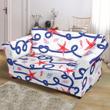 Starfish Shell Rope Pattern Loveseat Couch Slipcover