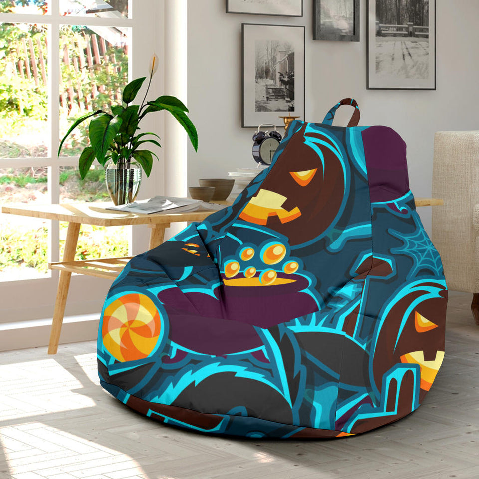 Halloween Pumpkin Cat Pattern Bean Bag Cover