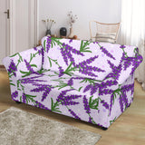 Lavender Pattern Loveseat Couch Slipcover