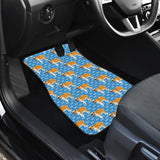 English Bulldog Pattern Print Design 04 Front and Back Car Mats