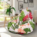 Heliconia Hibiscus Leaves Pattern Bean Bag Cover