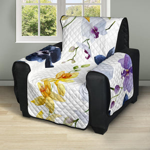 Orchid Pattern Background Recliner Cover Protector