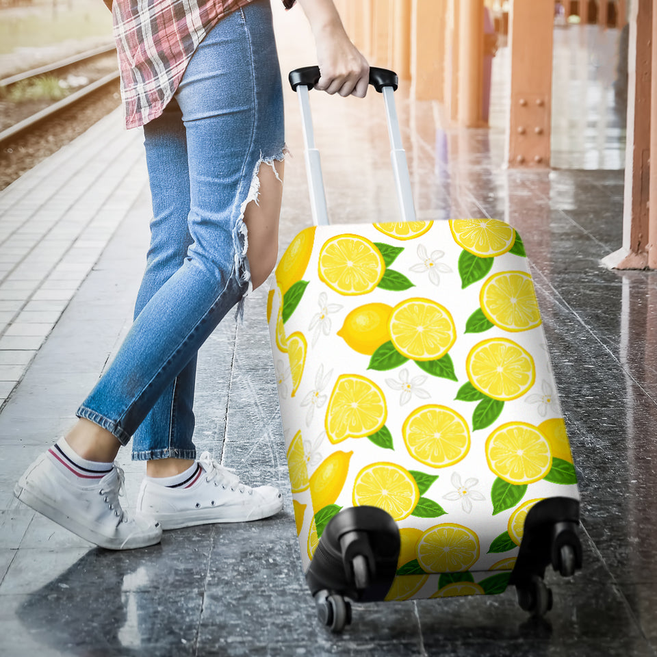 Lemon Flower Pattern Luggage Covers