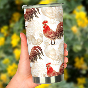 Rooster Chicken Pattern Tumbler