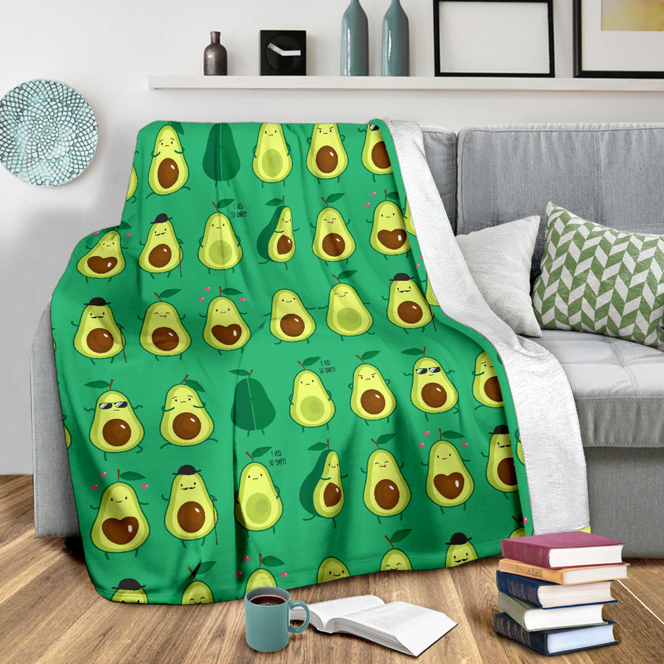 Cute Avocado Pattern Premium Blanket