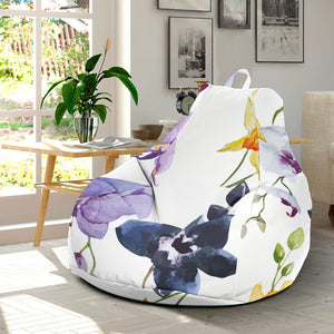 Orchid Pattern Background Bean Bag Cover