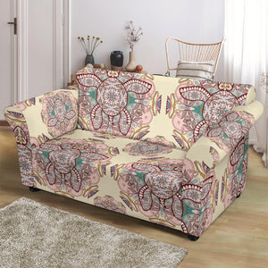 Sea Turtle Tribal Pattern Loveseat Couch Slipcover