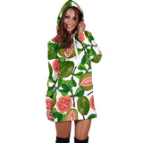 Guava Leaves Pattern Women Hoodie Dress