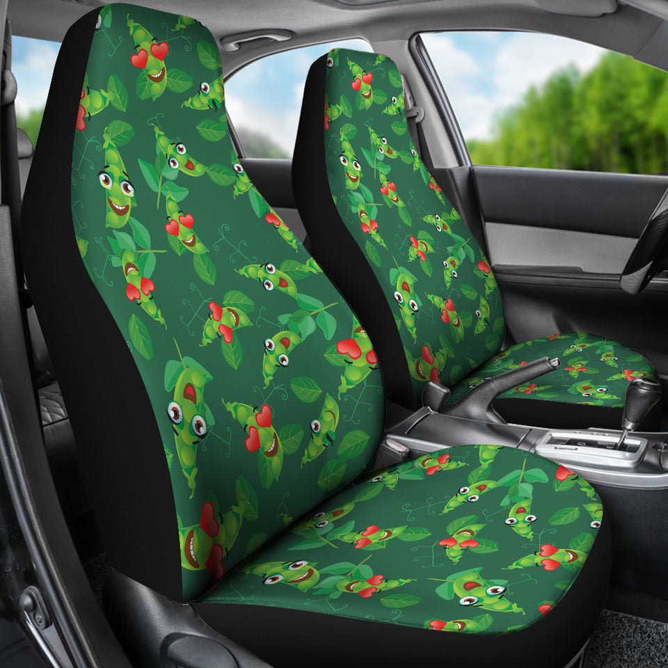 Green Peas Pattern Print Design 05 Universal Fit Car Seat Covers