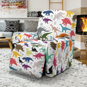 Colorful Dinosaur Pattern Recliner Chair Slipcover