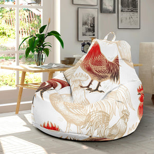 Rooster Chicken Pattern Bean Bag Cover