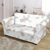 Windmill Pattern Background Loveseat Couch Slipcover