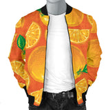 Orange Pattern background Men Bomber Jacket