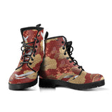 Japanese Crane Theme Pattern Leather Boots