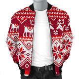 Snowman Sweater Printed Pattern Men Bomber Jacket