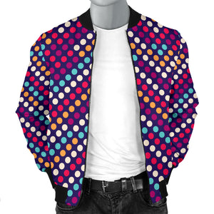 Zigzag Chevron Pokka Dot Aboriginal Pattern Men Bomber Jacket