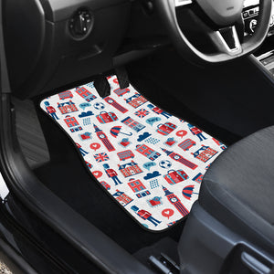 British Pattern Print Design 05 Front Car Mats