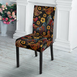 Rooster Chicken Flower Pattern Dining Chair Slipcover