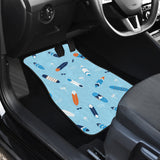 Surfboard Pattern Print Design 05 Front and Back Car Mats