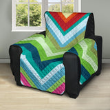 Rainbow Zigzag Chavron Pattern Recliner Cover Protector
