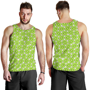 Sliced Kiwi Pattern Background Men Tank Top