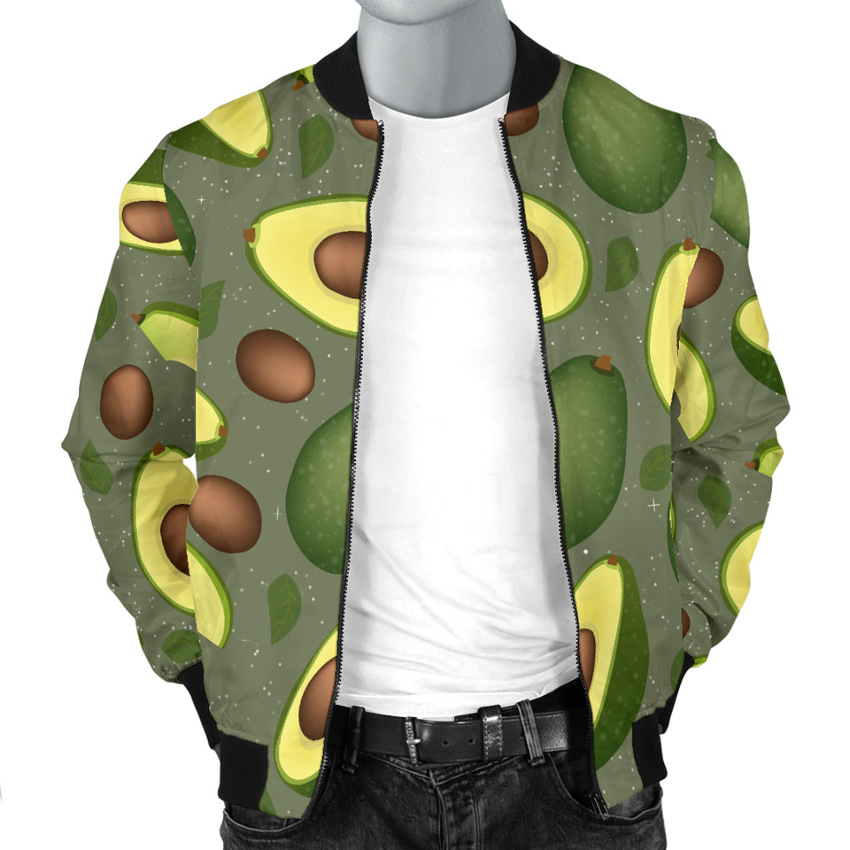 Avocado Pattern Background Men Bomber Jacket