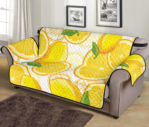 Lemon Pattern Background Sofa Cover Protector