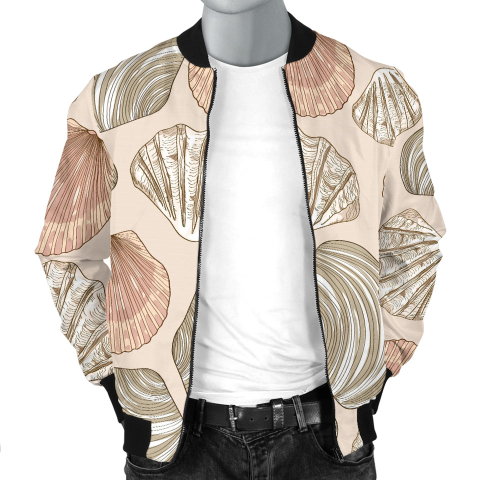 Shell Pattern Background Men Bomber Jacket