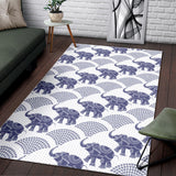 Elephant Pattern Background Area Rug