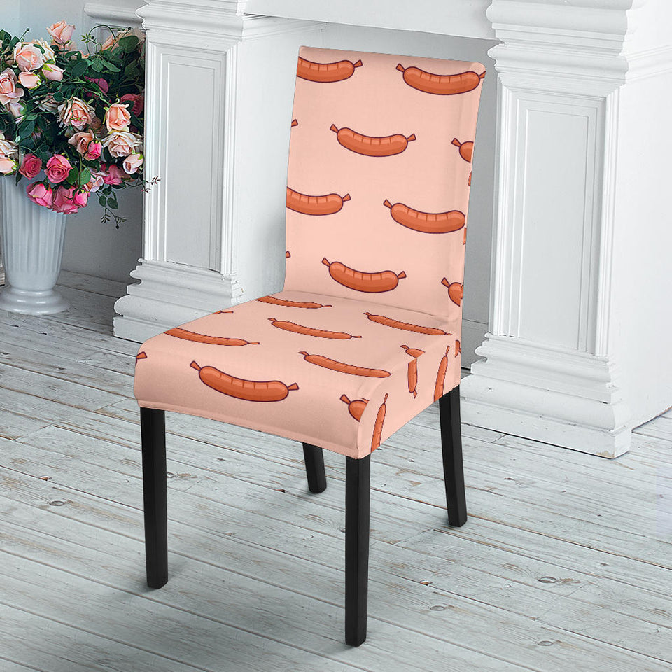 Sausage Pattern Print Design 01 Dining Chair Slipcover