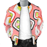 Sushi Roll Pattern Men Bomber Jacket