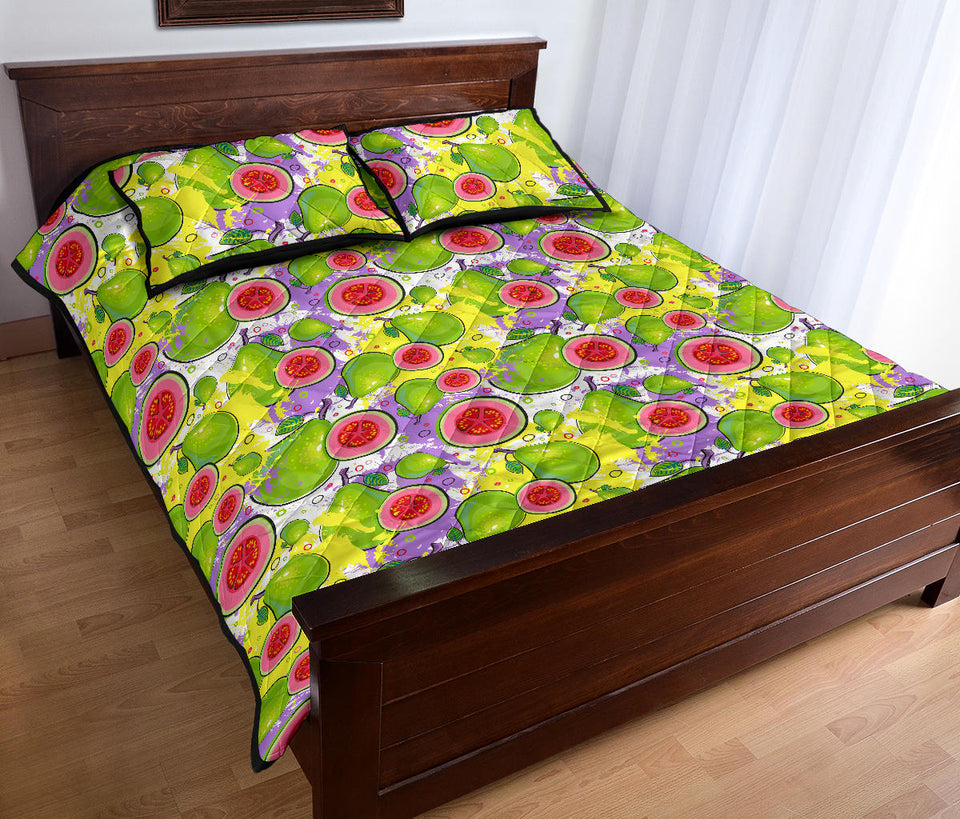 Guava Pattern Quilt Bed Set