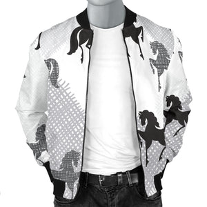 Horse Pattern Men Bomber Jacket