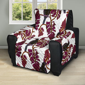 Crow Tree Leaves Pattern Recliner Cover Protector