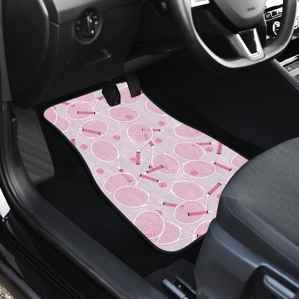 Tennis Pattern Print Design 02 Front and Back Car Mats