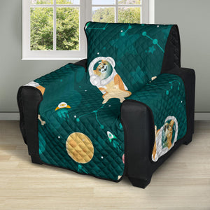 Corgi Astronaut Pattern Recliner Cover Protector