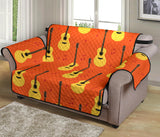 Classice Guitar Music Pattern Loveseat Couch Cover Protector