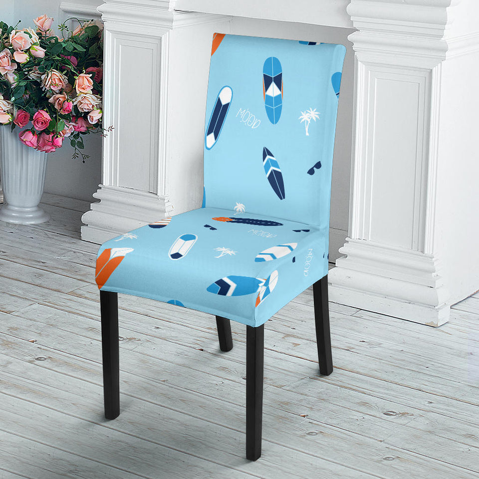 Surfboard Pattern Print Design 05 Dining Chair Slipcover