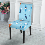 Surfboard Pattern Print Design 05 Dining Chair Slipcover